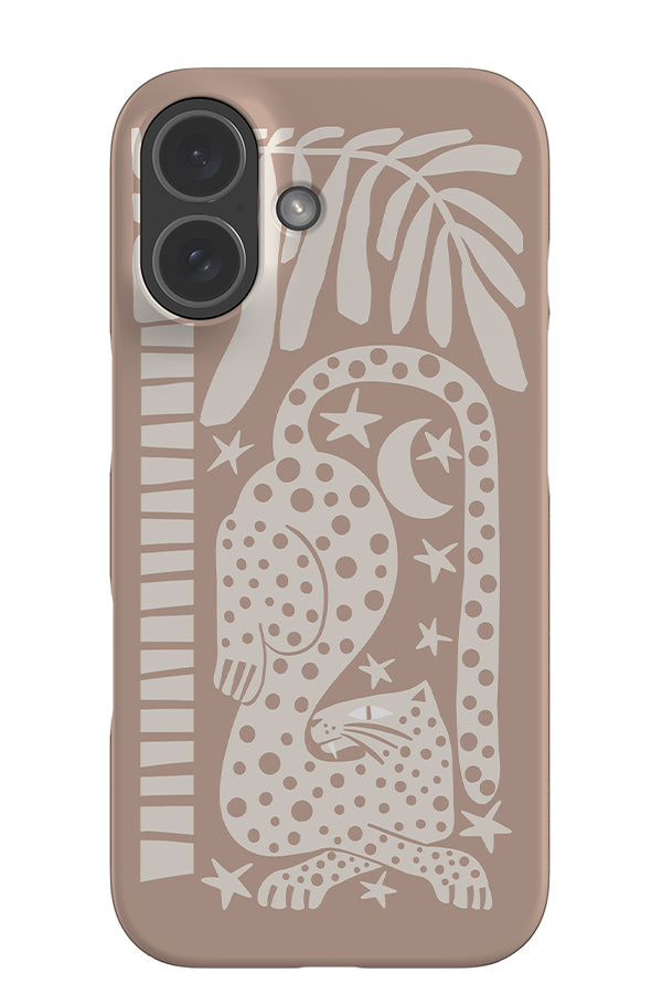 Lounging Jungle Leopard Snap Phone Case (Pale Terracotta & Birch) | Harper & Blake