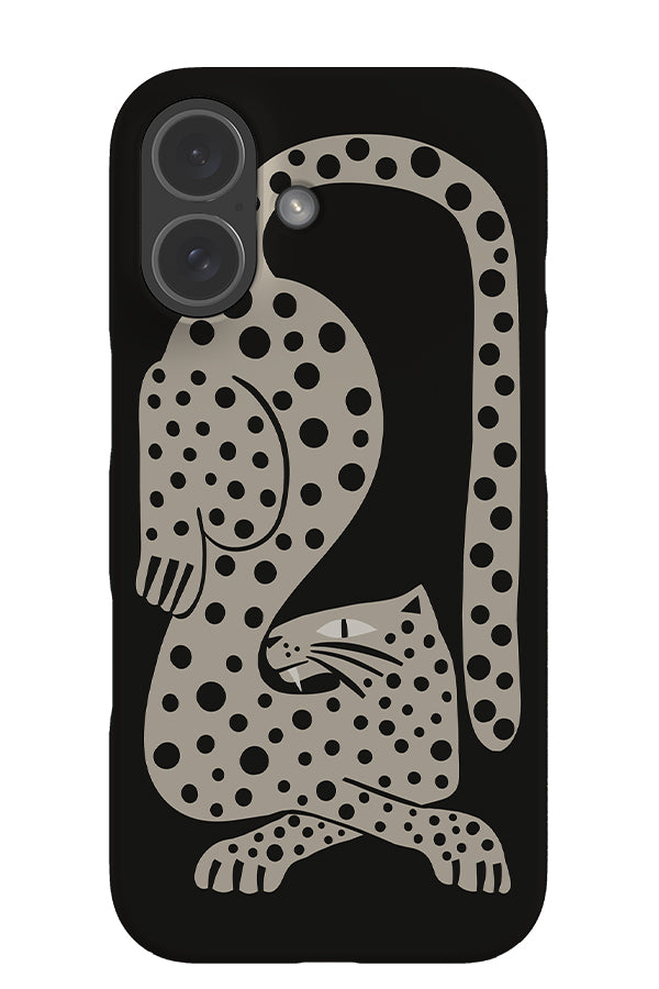 Lounging Leopard Snap Phone Case (Black) | Harper & Blake