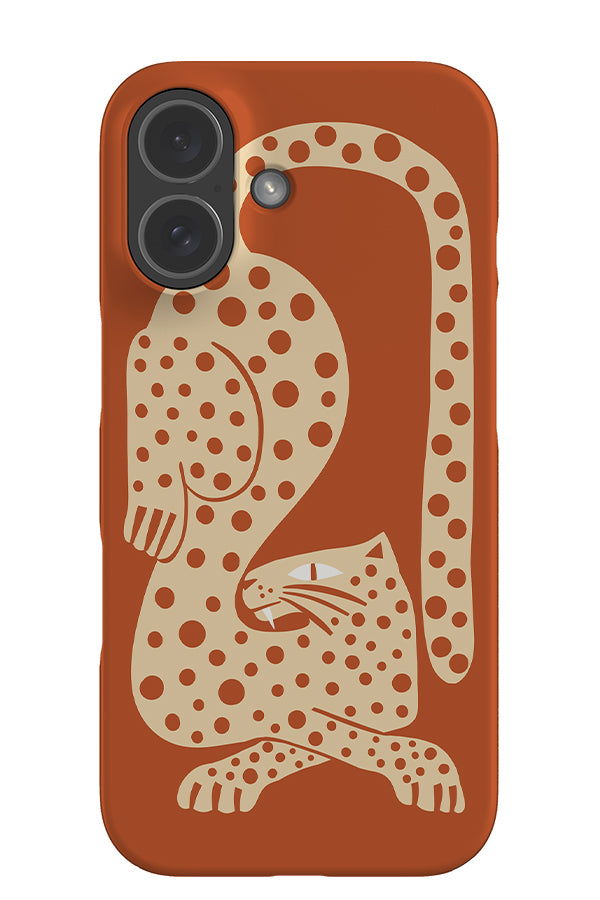 Lounging Leopard Snap Phone Case (Burnt Orange) | Harper & Blake