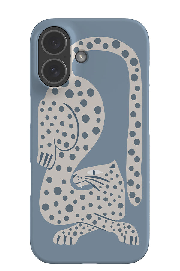 Lounging Leopard Snap Phone Case (Dusty Blue) | Harper & Blake