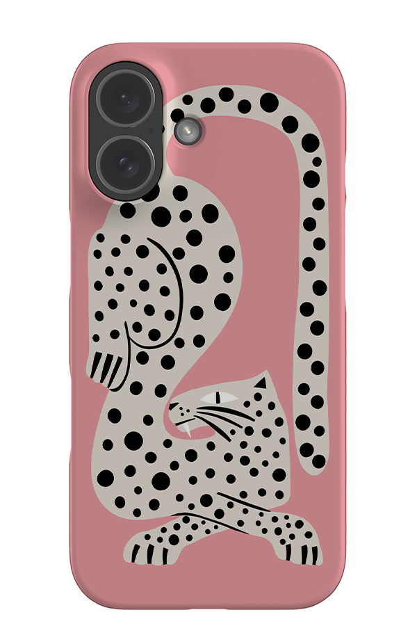 Lounging Leopard Snap Phone Case (Pink) | Harper & Blake
