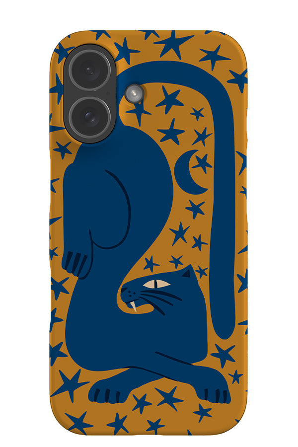 Lounging Leopard with Stars Snap Phone Case (Yellow) | Harper & Blake