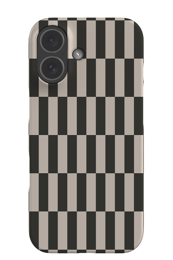 Narrow Check Snap Phone Case (Black & White) | Harper & Blake