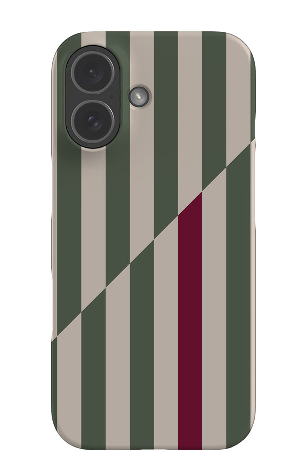 Panel Line Snap Phone Case (Green & Red) | Harper & Blake