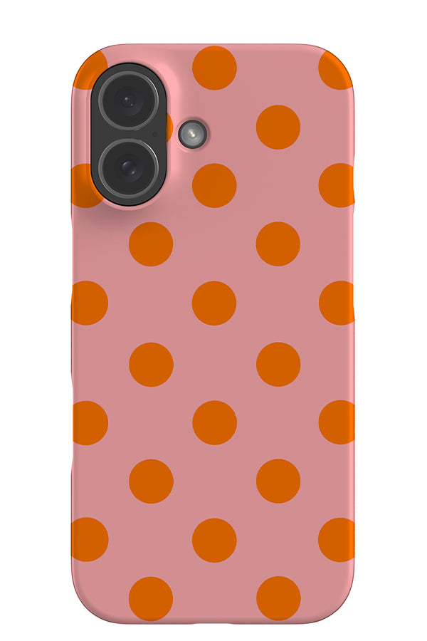 Soft Dots Snap Phone Case (Pink Orange) | Harper & Blake