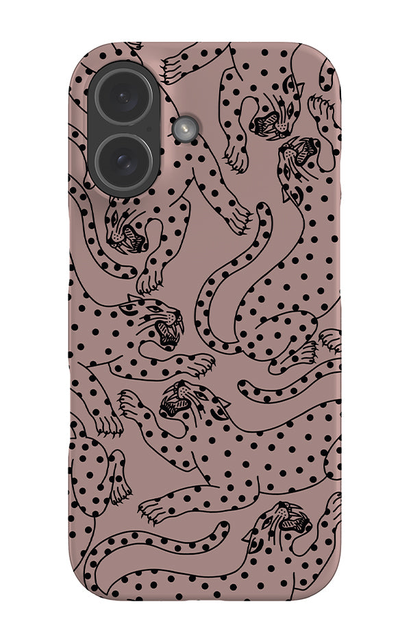 Spotty Leopard Scatter Snap Phone Case (Pink & Black) | Harper & Blake
