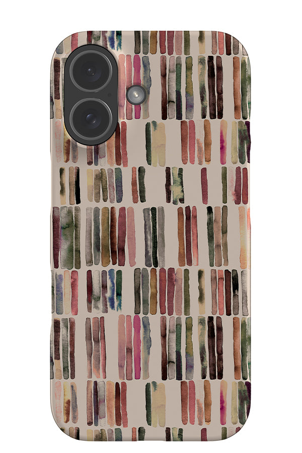 Watercolour Natural Stripes By Ninola Design Snap Phone Case (Beige) | Harper & Blake