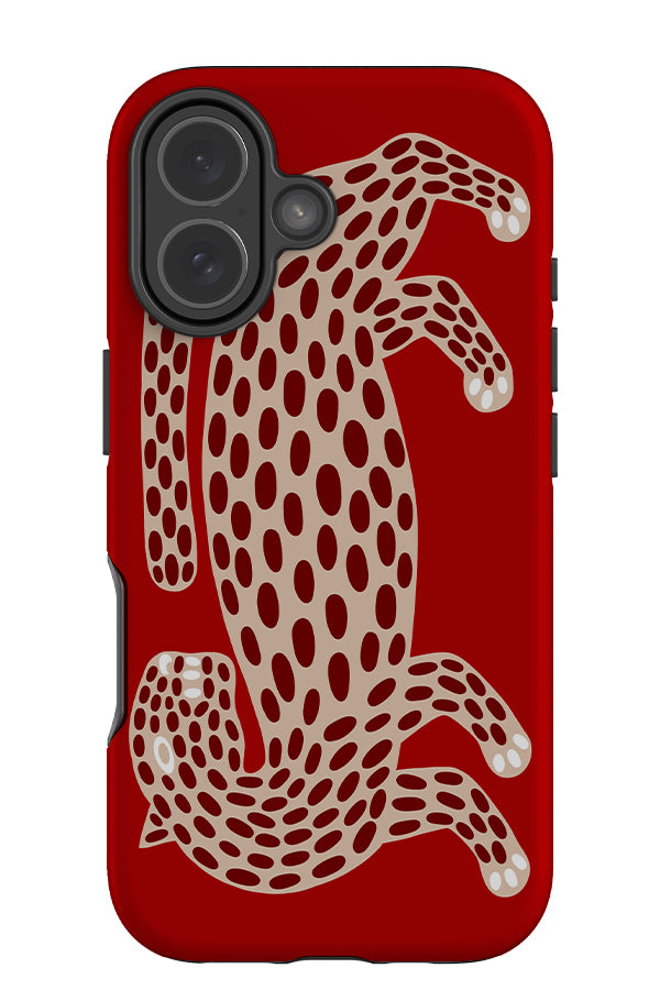 Abstract Leopard Tough Phone Case (Red) | Harper & Blake