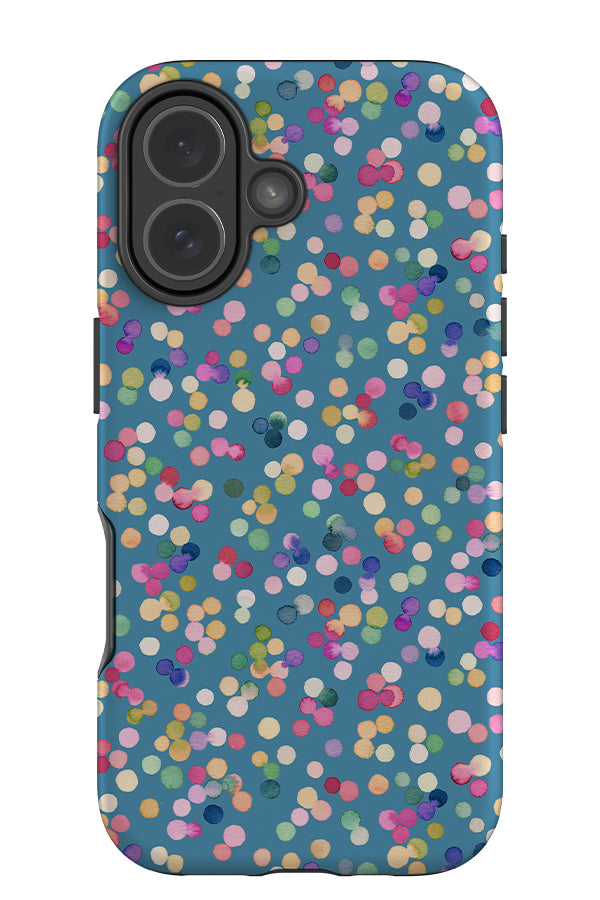 Geometric Confetti Dots By Ninola Design Tough Phone Case (Blue) | Harper & Blake