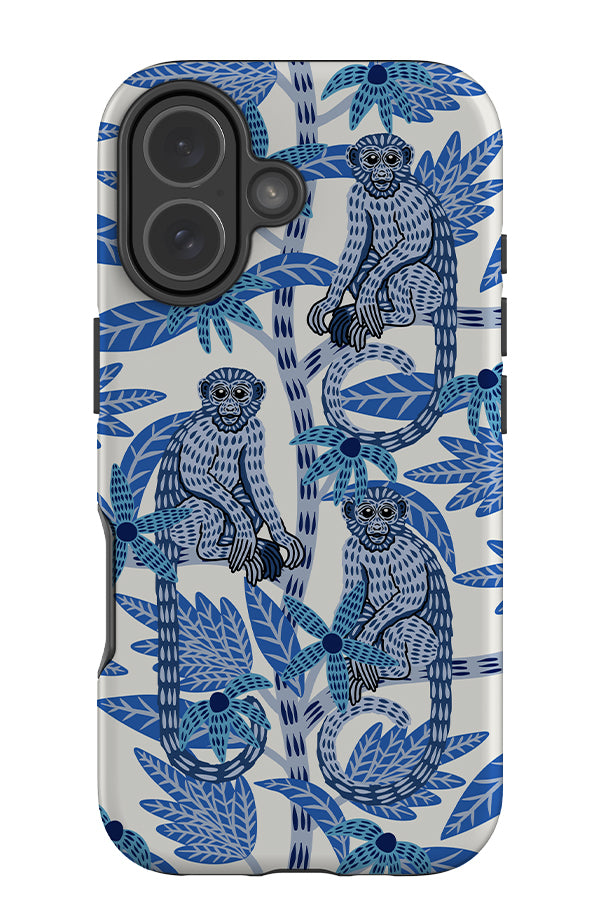 Jungle Quiet Monkey Tough Phone Case (Blues) | Harper & Blake