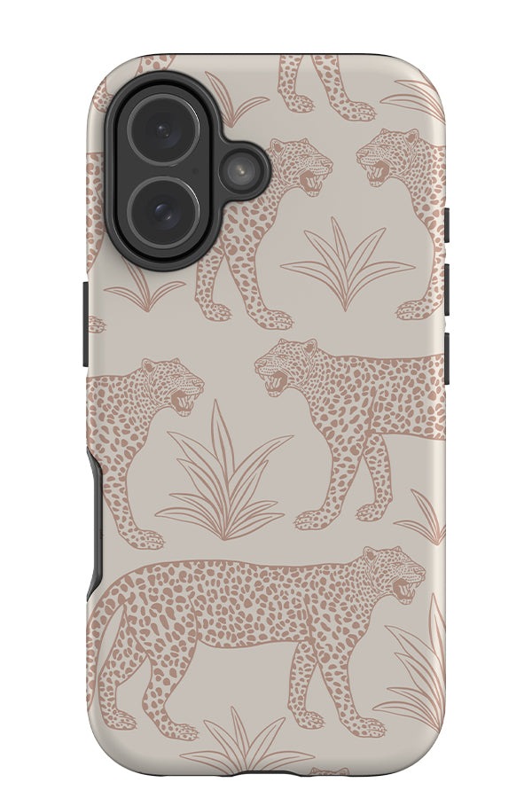 Leopard Scatter Tough Phone Case (Pale Terracotta & Birch) | Harper & Blake
