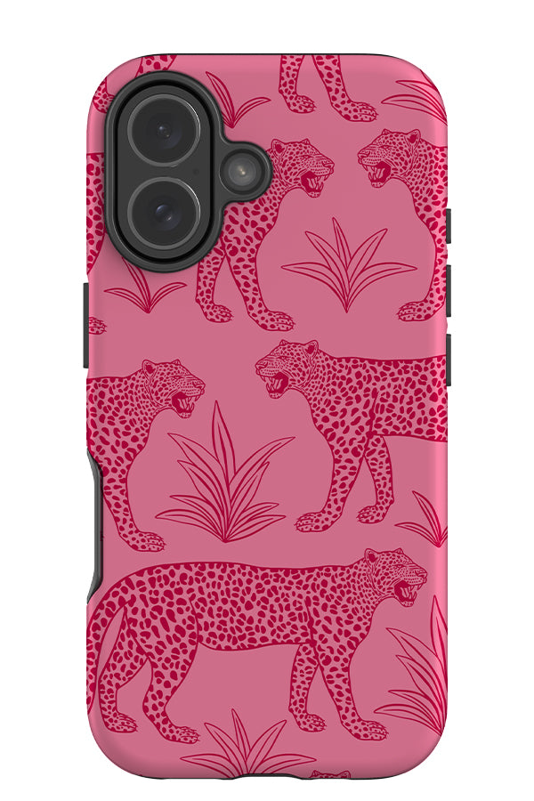 Leopard Scatter Tough Phone Case (Pink) | Harper & Blake