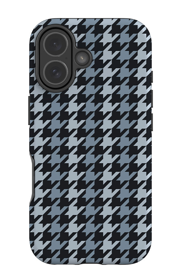 Line Houndstooth Tough Phone Case | Harper & Blake (Blue)