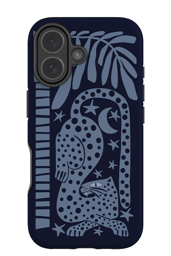 Lounging Jungle Leopard Tough Phone Case (Blue) | Harper & Blake