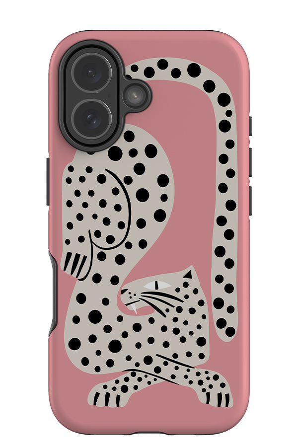 Lounging Leopard Tough Phone Case (Pink) | Harper & Blake