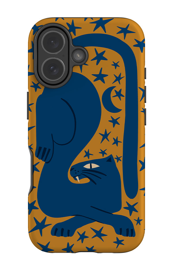 Lounging Leopard with Stars Tough Phone Case (Yellow) | Harper & Blake