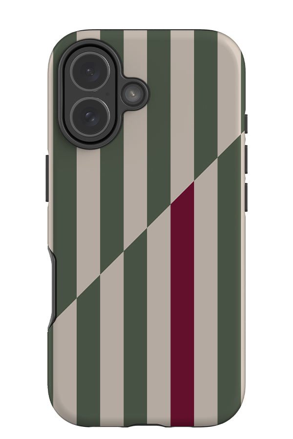 Panel Line Tough Phone Case (Green & Red) | Harper & Blake