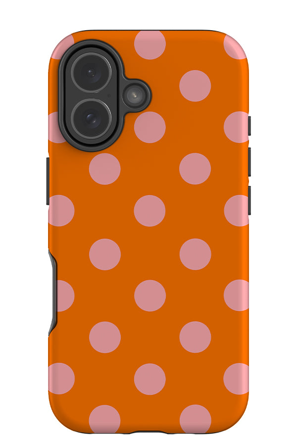 Soft Dots Tough Phone Case (Orange Pink) | Harper & Blake