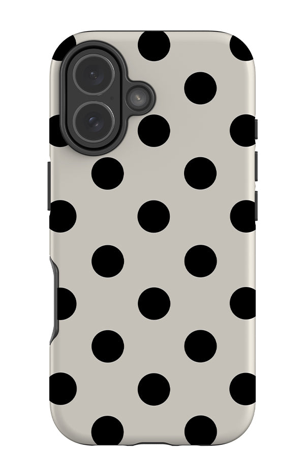 Soft Dots Tough Phone Case (White) | Harper & Blake