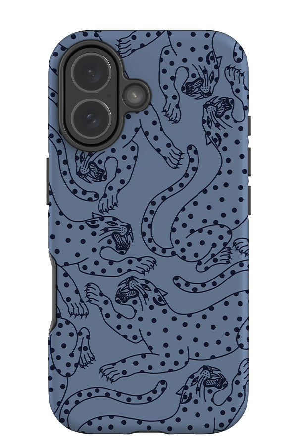 Spotty Leopard Scatter Tough Phone Case (Blue) | Harper & Blake