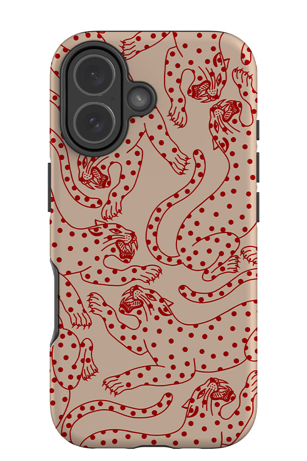 Spotty Leopard Scatter Tough Phone Case (Red) | Harper & Blake