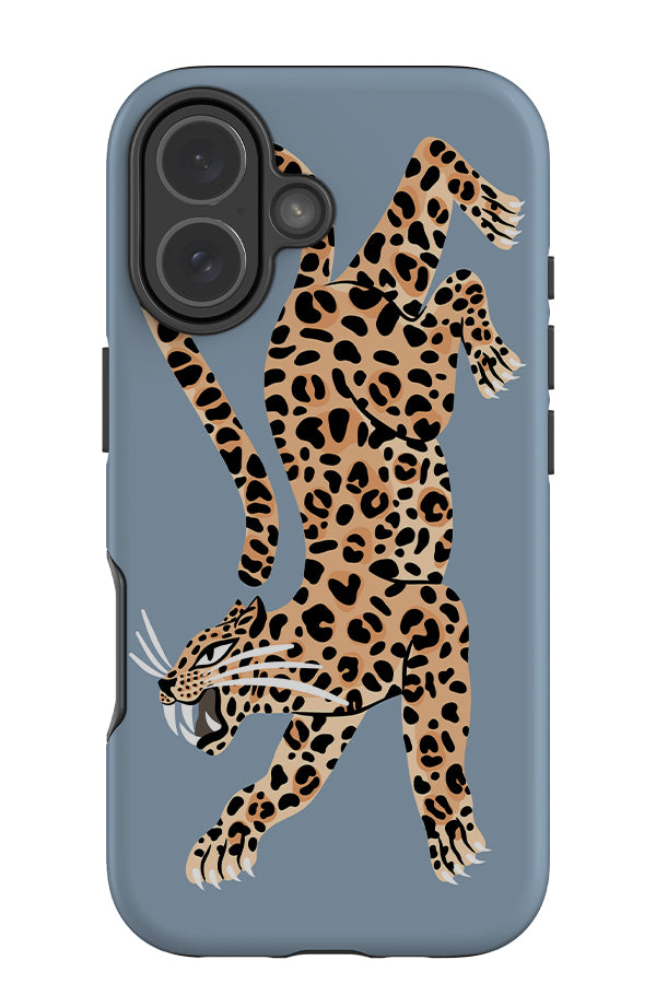 Still Leopard Tough Phone Case | Harper & Blake (Dusty Blue)