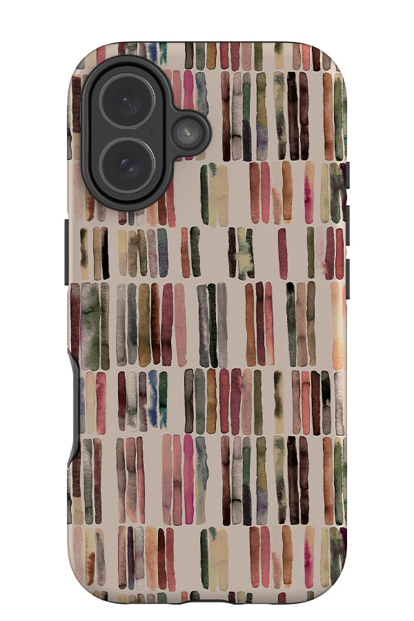Watercolour Natural Stripes By Ninola Design Tough Phone Case (Beige) | Harper & Blake