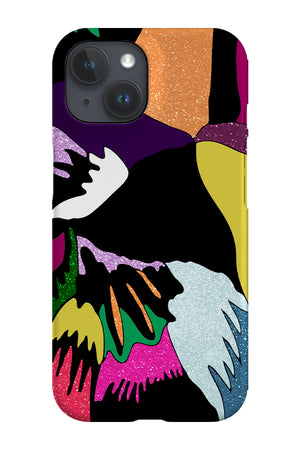 Glitter Feathers Phone Case (Orange) | Harper & Blake