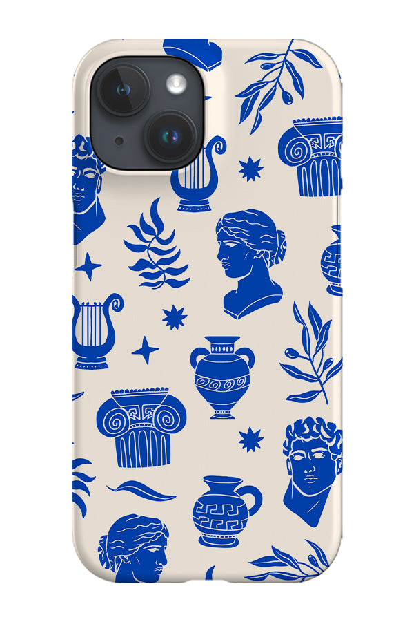 Ancient Greek Scatter Phone Case (Beige Blue) | Harper & Blake