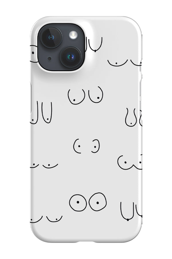 Boob Print Phone Case (White) | Harper & Blake