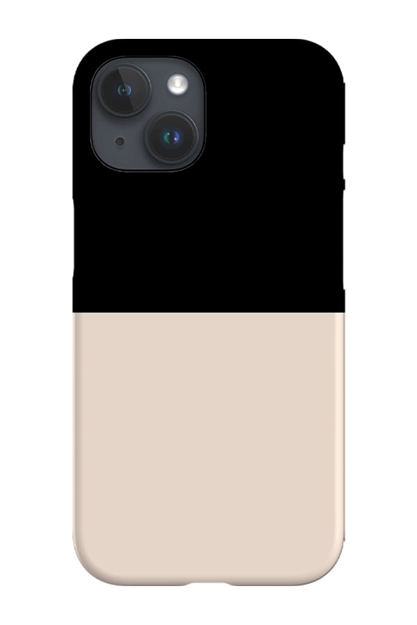 Colour Block Horizontal Phone Case (Peach & Black) | Harper & Blake