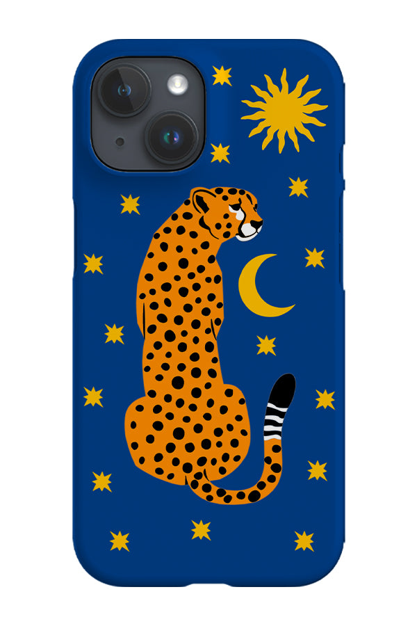 Cheetah Star Moon Sun Phone Case (Blue) | Harper & Blake
