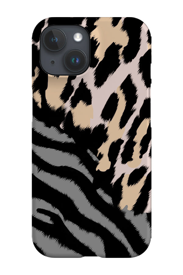 Classic Leopard Zebra Print Phone Case (Peach Grey) | Harper & Blake