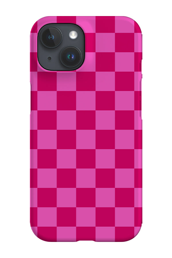 Check Pattern Phone Case (Hot Pink)
