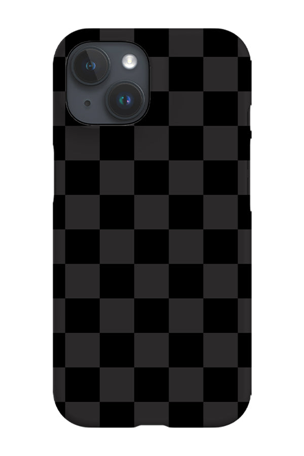 Check Pattern Phone Case (Grey Black)