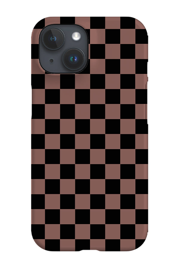 Checkered Phone Case (Black Peach)