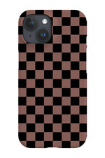 Checkered Phone Case (Black Peach)