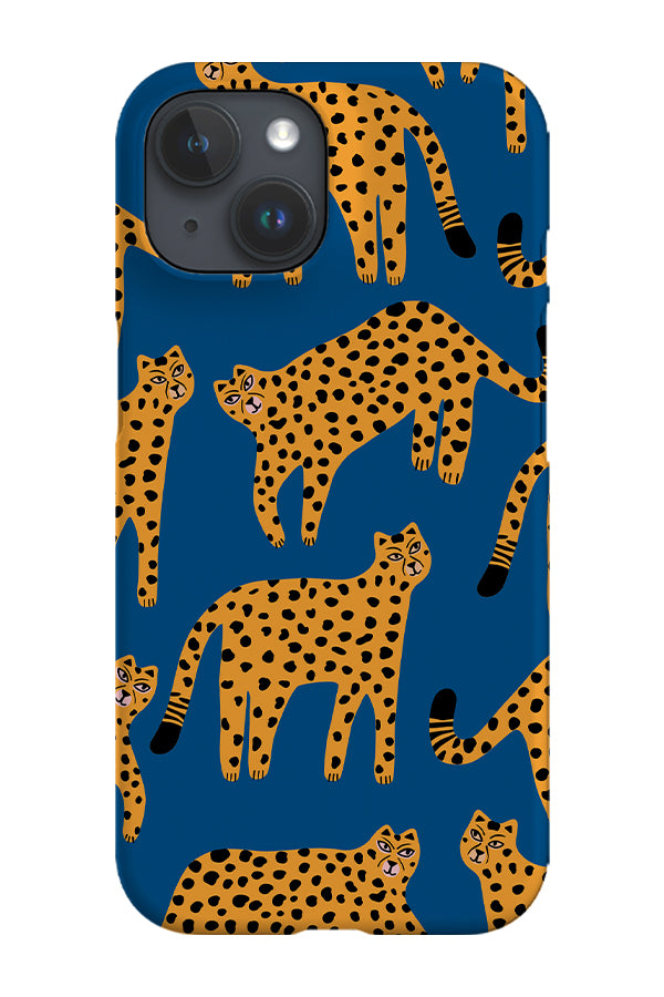 Cheetah Scatter Phone Case (Blue) | Harper & Blake