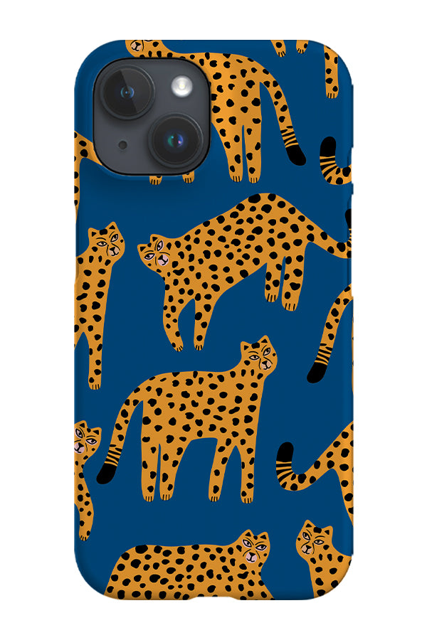 Cheetah Scatter Phone Case (Blue)