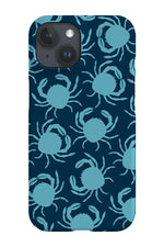 Crab Scatter Phone Case (Blue)