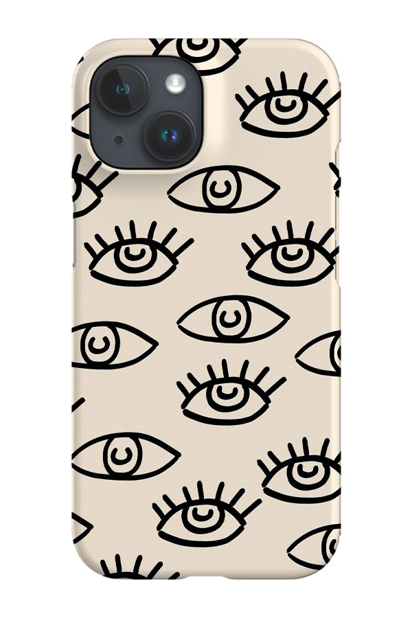 Cubism Eyes Phone Case (Cream) | Harper & Blake