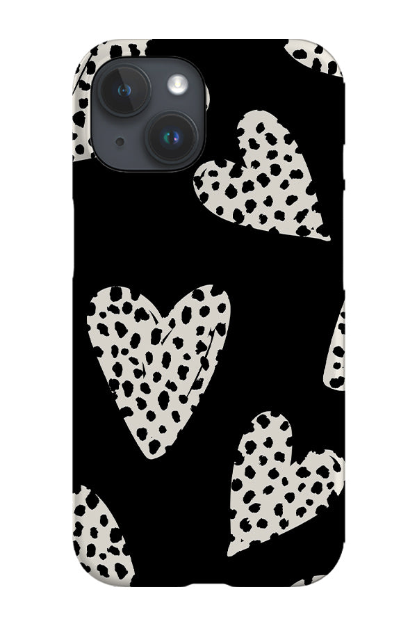 Dalmatian Hearts Phone Case (Monochrome)