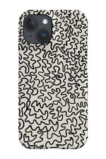 Doodle Line Art Phone Case (Monochrome)