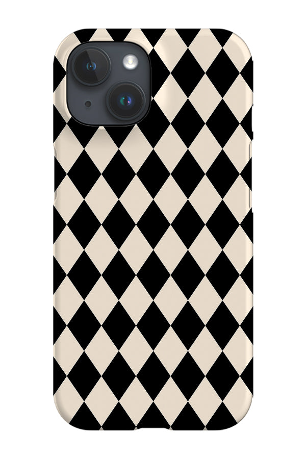 Diamond Harlequin Phone Case (Black White) | Harper & Blake