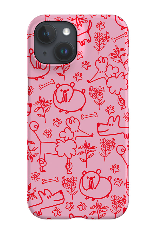 Doodle Dogs Park Phone Case (Pink) | Harper & Blake