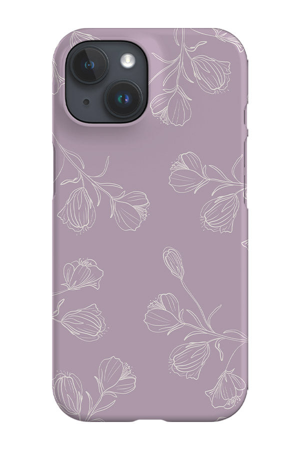 Floral Blooms Line Art Phone Case (Lilac) | Harper & Blake