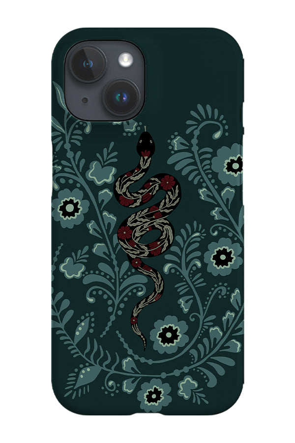 Floral Snake Phone Case (Dark Green) | Harper & Blake