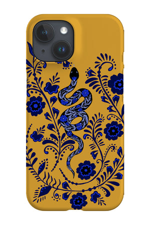 Floral Snake Phone Case (Yellow) | Harper & Blake