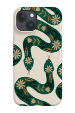 Floral Snake Scatter Phone Case (Green)