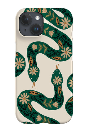 Floral Snake Scatter Phone Case (Green) | Harper & Blake